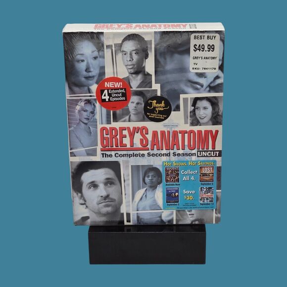 NEW Grey's Anatomy Complete Second Season UNCUT 27 Episode DVD Box Set Bonus Fts - Picture 3 of 6